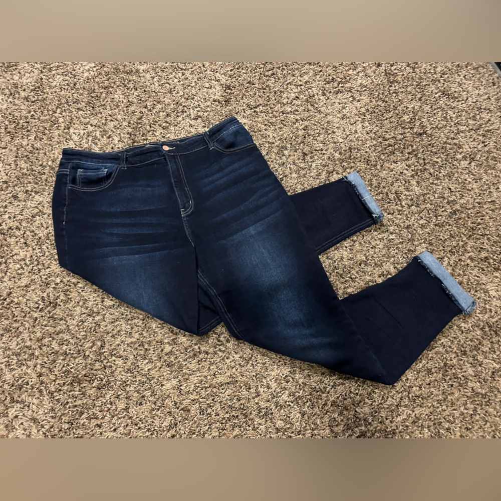 KanCan Signature Skinny Ankle Jeans - Dark Wash - Stretchy - Size 34 (16/18)